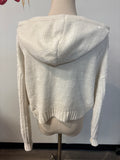 Aeropostale White Chenille Sweater, XS