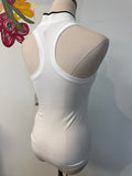 New Athleta White Momentum Polo Tank Top, XXS