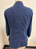 XCVI Blue 3/4" Sleeve Jacket, L