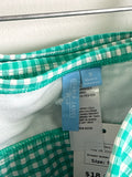 Draper James 2pc Green Gingham Swimsuit, S