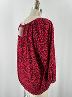 Michael Kors Red/Black Top, L