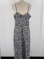 A New Day Black Animal Print Dress, L