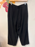 Madewell Black Linen 26" Inseam Pants, L Tall