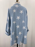 Multiples Chambray Star Print Top, XL