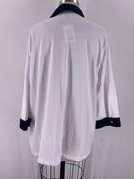 Jones New York White/Navy Top, 3X