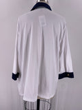 Jones New York White/Navy Top, 3X