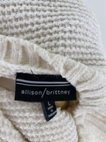 Allison Brittney White/Ivory Chenille Tunic Sweater, L