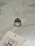 Ring Silver/Green , 6.5