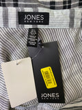New Jones New York Plaid Button Front Dress, L
