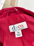 D&Co Pink Suede Jacket, 2X