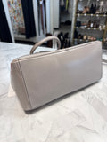 New Hobo Gray Leather Sheila Drop Handle Satchel, 10"x7.5"