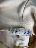 She + Sky Cream Cowl Neck Sweater, L