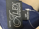 New Alex Evenings Blue Dress, 12 Petite