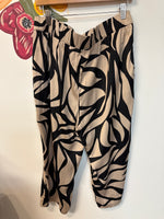 Philosophy Black Print Wide Leg Pants, XL Petite