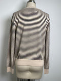 New Ann Taylor Tan/Black Stripe Sweater, L