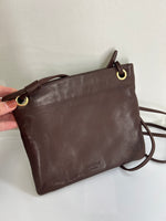 Margot Brown Leather Crossbody Bag, 9"x8"