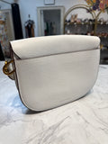 Antonio Melani White Leather Handbag, 8.5"x7"