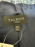 Talbots Blue with Denim Trim Jacket, 20W