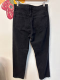 Old Navy Black Button Fly Ski Hi Straight Jeans, 6
