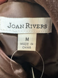 Joan Rivers Brown Velveteen Jacket, M
