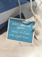 New Dolce & Gabbana Light Blue Stripe Tote Bag, 17"x10"