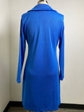 Boston Proper Blue Dress, M