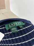 Lauren Ralph Lauren Blue Stripe Cardigan, M