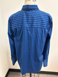 Chico's Blue/Black Stripe Top, 12