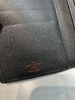 Louis Vuitton Black Epi Wallet, 7.25"x4"