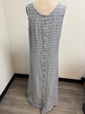 Poetry 2pc Blue 100% Linen Dress + Jacket, 12
