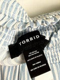 Torrid Blue Stripe Shorts, 1X