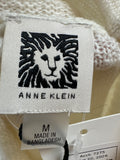 New Anne Klein White Sweater, M