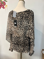 New DKNY Animal Print Top, L