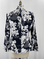 Covington Black Floral Blazer Jacket, L