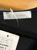 Kirundo 28" Inseam Black Jumpsuit, L