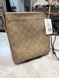 Coach Tan Crossbody Bag, 8"x9"