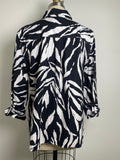 Chico's Black Zebra Print Top, 14