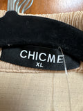Chic Me Tan Jacket Top, XL