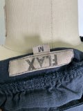 Flax Black 100% Linen Top, M