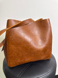 Portland Leather Goods Brown Crossbody Bag, 11"x9.5"