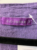 Cut Loose Purple Linen/Cotton Top, M