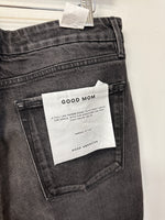 New Good American Black "Good Mom" High Rise Jeans, 14 (retail $149)