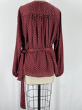 1.State Burgundy Wrap Top, 1X
