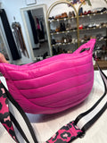 Think Royln Pink Puffer Crossbody Bag, 15"x9"