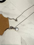 Touchstone Crystal Make Peace Silver Necklace, 16"-18"