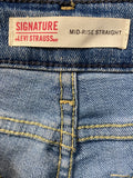 Levi Signature Mid Rise Straight Jeans, 8