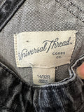 Universal Thread Denim 26" Inseam Overalls, 14