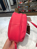 New American Leather Co. Raspberry Sorbet Cleveland Mini Crossbody Bag, 7.5"x5"x1.5"