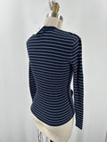 Lauren Ralph Lauren Blue Stripe Cardigan, M