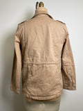 Khaki Jacket Zip Front , S